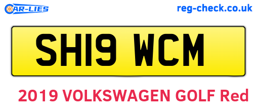 SH19WCM are the vehicle registration plates.