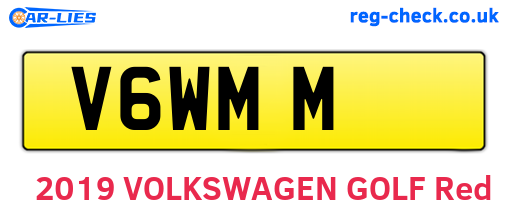 V6WMM are the vehicle registration plates.
