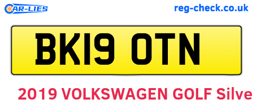 BK19OTN are the vehicle registration plates.