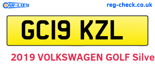 GC19KZL are the vehicle registration plates.