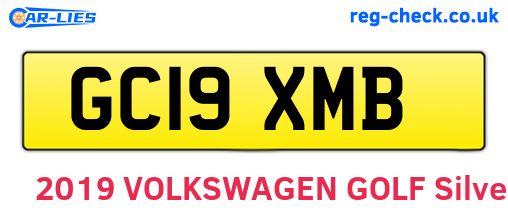 GC19XMB are the vehicle registration plates.