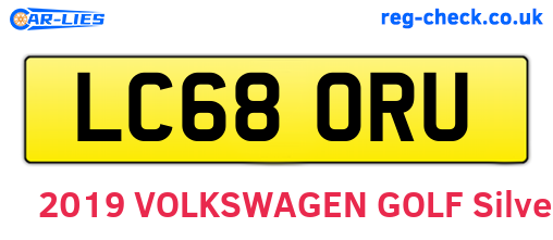 LC68ORU are the vehicle registration plates.