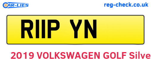 R11PYN are the vehicle registration plates.