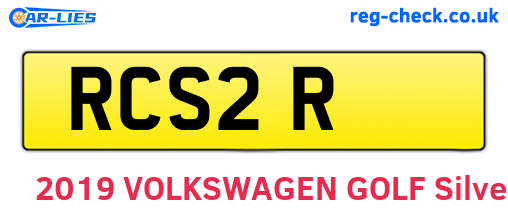 RCS2R are the vehicle registration plates.