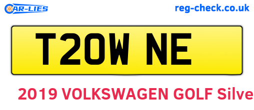 T20WNE are the vehicle registration plates.