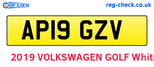 AP19GZV are the vehicle registration plates.