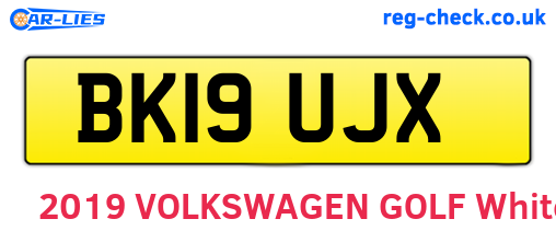 BK19UJX are the vehicle registration plates.