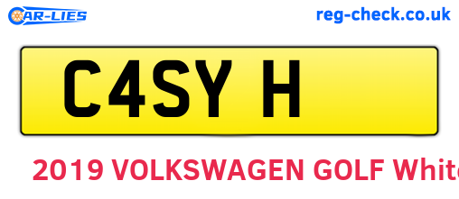 C4SYH are the vehicle registration plates.