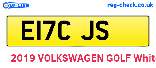 E17CJS are the vehicle registration plates.