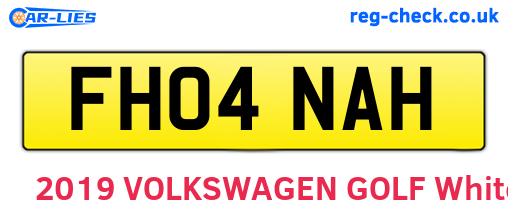 FH04NAH are the vehicle registration plates.