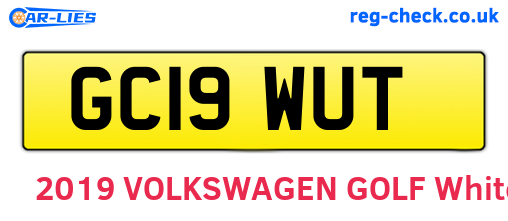 GC19WUT are the vehicle registration plates.