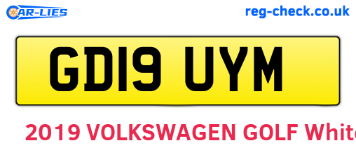 GD19UYM are the vehicle registration plates.