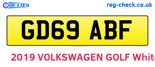 GD69ABF are the vehicle registration plates.