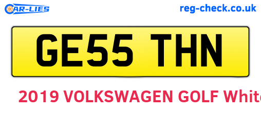 GE55THN are the vehicle registration plates.