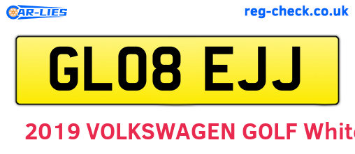 GL08EJJ are the vehicle registration plates.