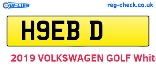 H9EBD are the vehicle registration plates.