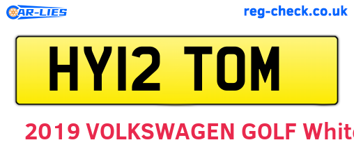 HY12TOM are the vehicle registration plates.