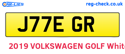 J77EGR are the vehicle registration plates.
