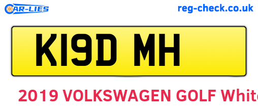 K19DMH are the vehicle registration plates.