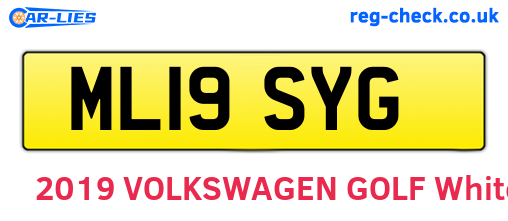 ML19SYG are the vehicle registration plates.