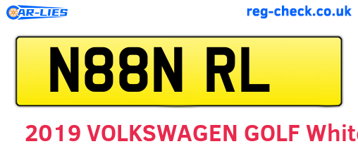 N88NRL are the vehicle registration plates.