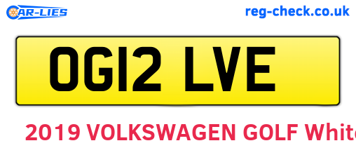 OG12LVE are the vehicle registration plates.