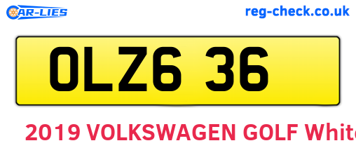 OLZ636 are the vehicle registration plates.