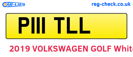 P111TLL are the vehicle registration plates.