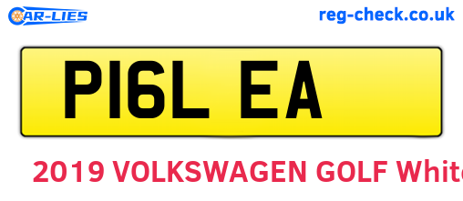 P16LEA are the vehicle registration plates.