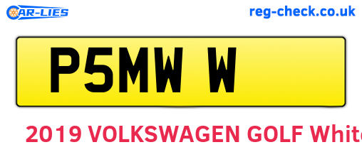 P5MWW are the vehicle registration plates.