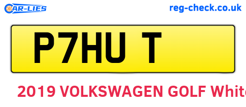 P7HUT are the vehicle registration plates.