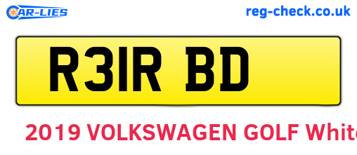 R31RBD are the vehicle registration plates.
