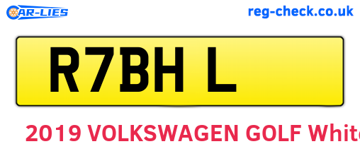 R7BHL are the vehicle registration plates.