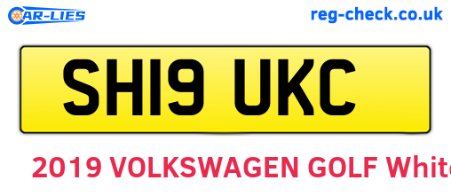 SH19UKC are the vehicle registration plates.