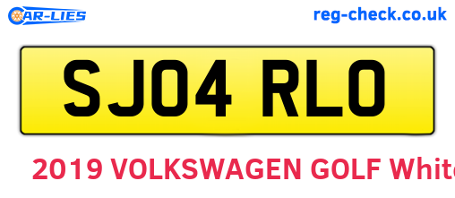 SJ04RLO are the vehicle registration plates.