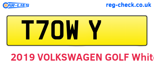 T7OWY are the vehicle registration plates.