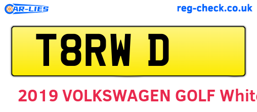 T8RWD are the vehicle registration plates.