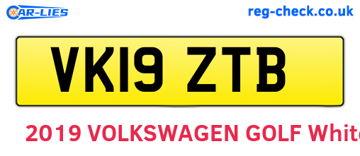 VK19ZTB are the vehicle registration plates.