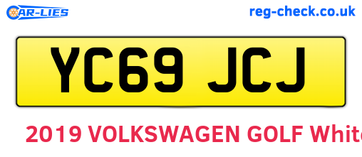 YC69JCJ are the vehicle registration plates.