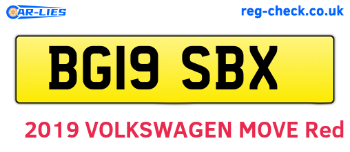 BG19SBX are the vehicle registration plates.
