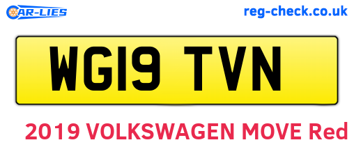 WG19TVN are the vehicle registration plates.