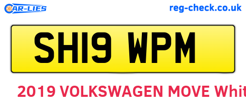 SH19WPM are the vehicle registration plates.