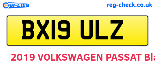 BX19ULZ are the vehicle registration plates.