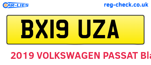 BX19UZA are the vehicle registration plates.
