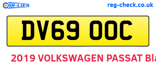 DV69OOC are the vehicle registration plates.