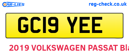 GC19YEE are the vehicle registration plates.