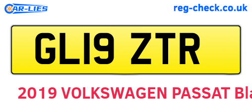 GL19ZTR are the vehicle registration plates.
