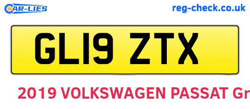 GL19ZTX are the vehicle registration plates.