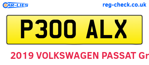 P300ALX are the vehicle registration plates.