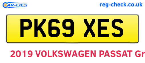PK69XES are the vehicle registration plates.